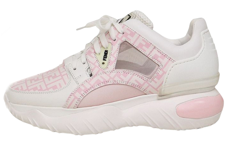 FENDI Leather Low 'White Pink'