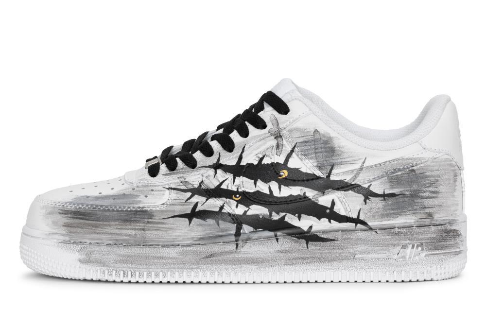 Nike Air Force 1 Slip Resistant, Abrasion Resistant, Lightweight Low Top Skateboard Shoes Unisex Black White