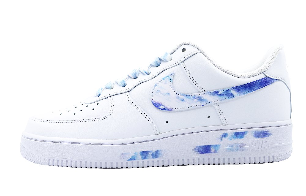 Nike Air Force 1 Low Low-Top Skateboard Shoes Men's White Blue