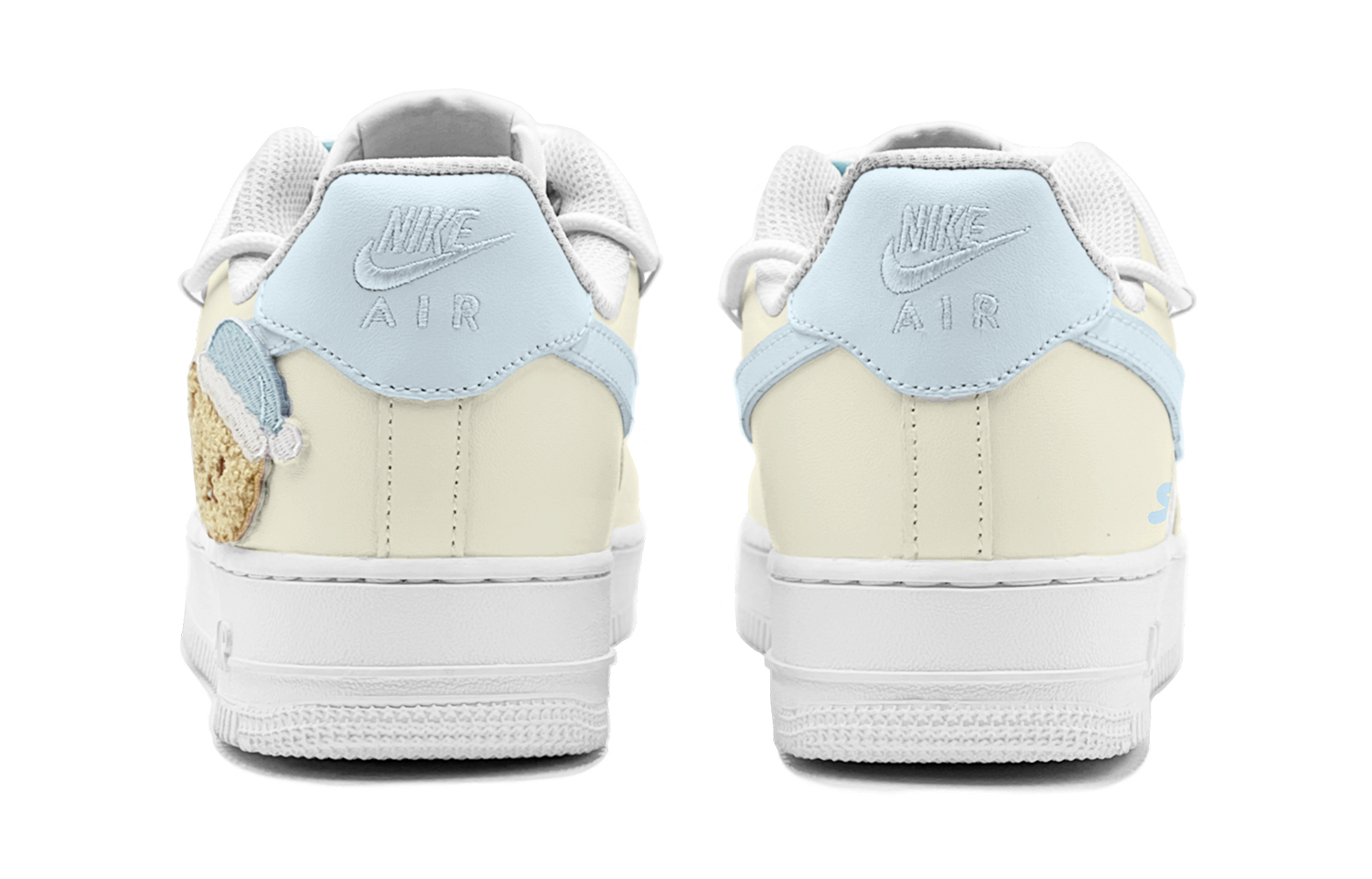 Nike Air Force 1 Honey Bear, Adorable And Youthful Slip Resistant Low top Casual Skateboard Shoes GS Blue Yellow купить в интернет-магазине Yoocart с быстрой доставкой по России.