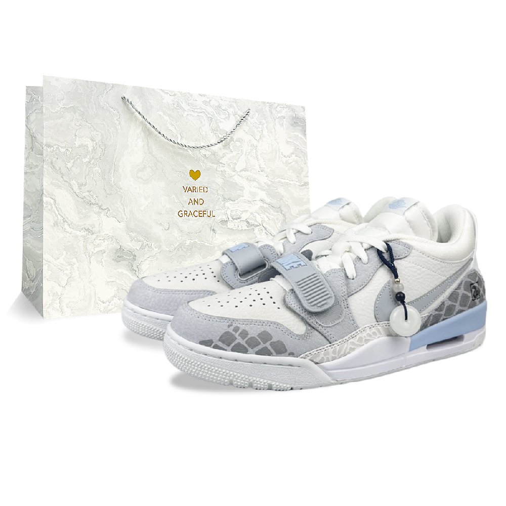 Jordan Legacy 312 Cushioned Slip-Resistant Low-Top Vintage Basketball Shoes Men's White
