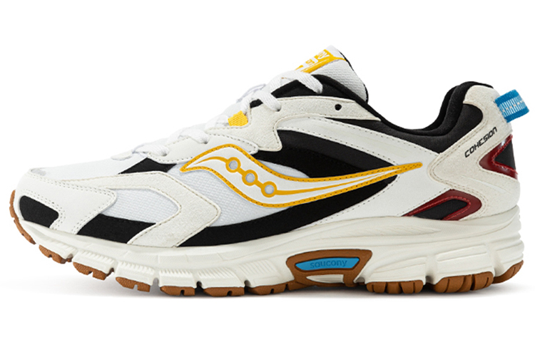 Saucony Cohesion 9 Low-Top Running Shoes Men's White Black