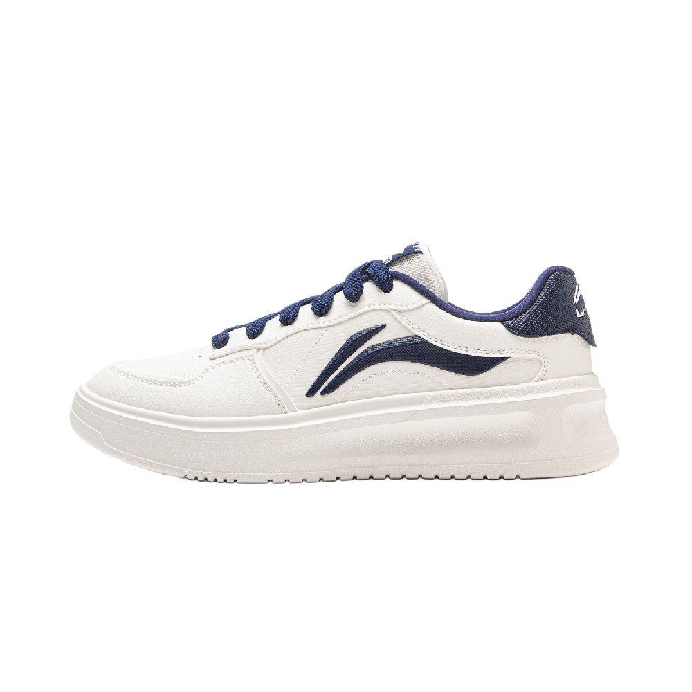 LiNing Slip Resistant Shock Absorbers With Abrasion Resistant Properties Low Top Skateboard Shoes Men's Mist White
