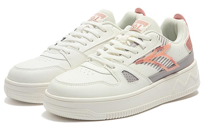 361° Thousand Thoughts Series Thousand Thoughts Anti Slip Wear Resistant Low Top Skateboard Shoes Women's White Gray