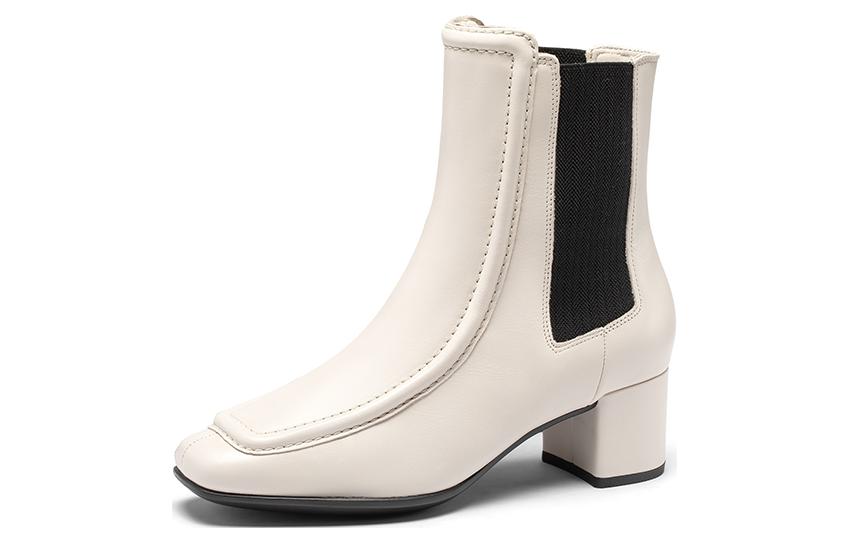 Ecco Shape 35 Square Sculpted 35 Square Toe Collection Short Chelsea Boots Women's Beige