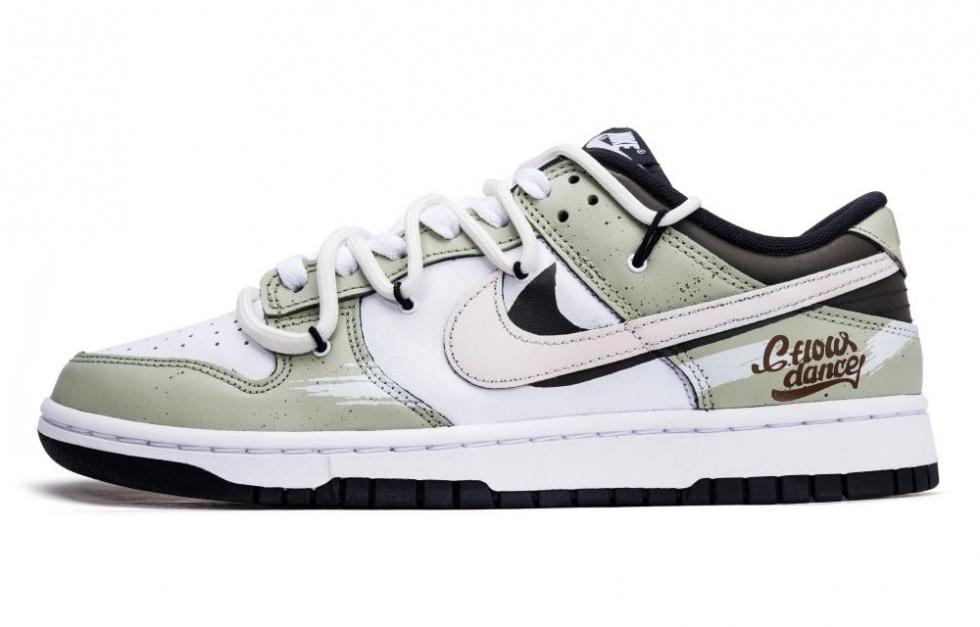 Nike Dunk Low Retro Low-Top Skateboard Shoes Unisex White Green