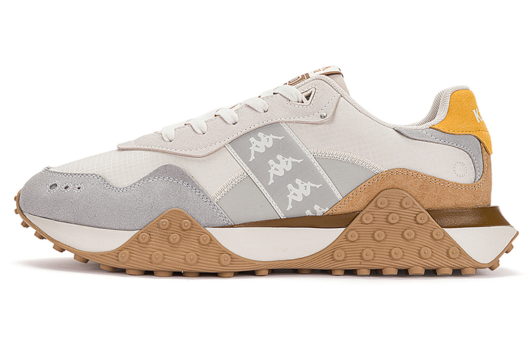 Kappa Slip Resistant Shock Absorbers Low Top Running Shoes Unisex Gray Brown