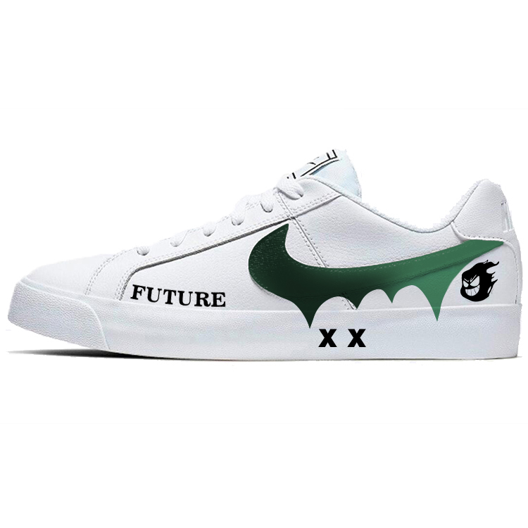 Nike Court Royale Skateboard Shoes Unisex Low-Top White Green
