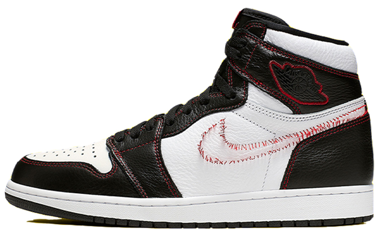 JORDAN 1 Retro High Defiant White Black Gym Red