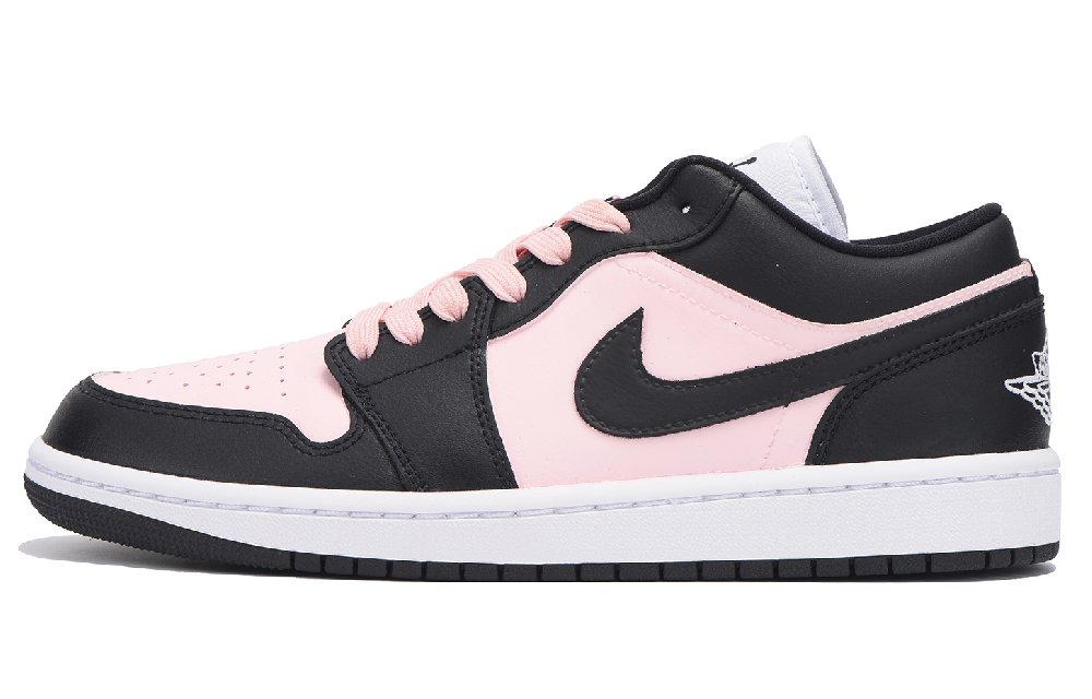 Jordan Air Jordan 1 Anti-Slip Wear-Resistant Low-Top Vintage Basketball Shoes Women's Black Pink