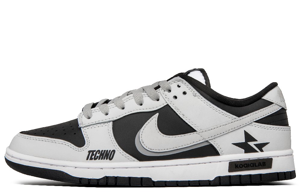 Nike Dunk Industrial Star Anti-Slip Wear-Resistant Low-Top Skateboard Shoes Unisex Black Gray