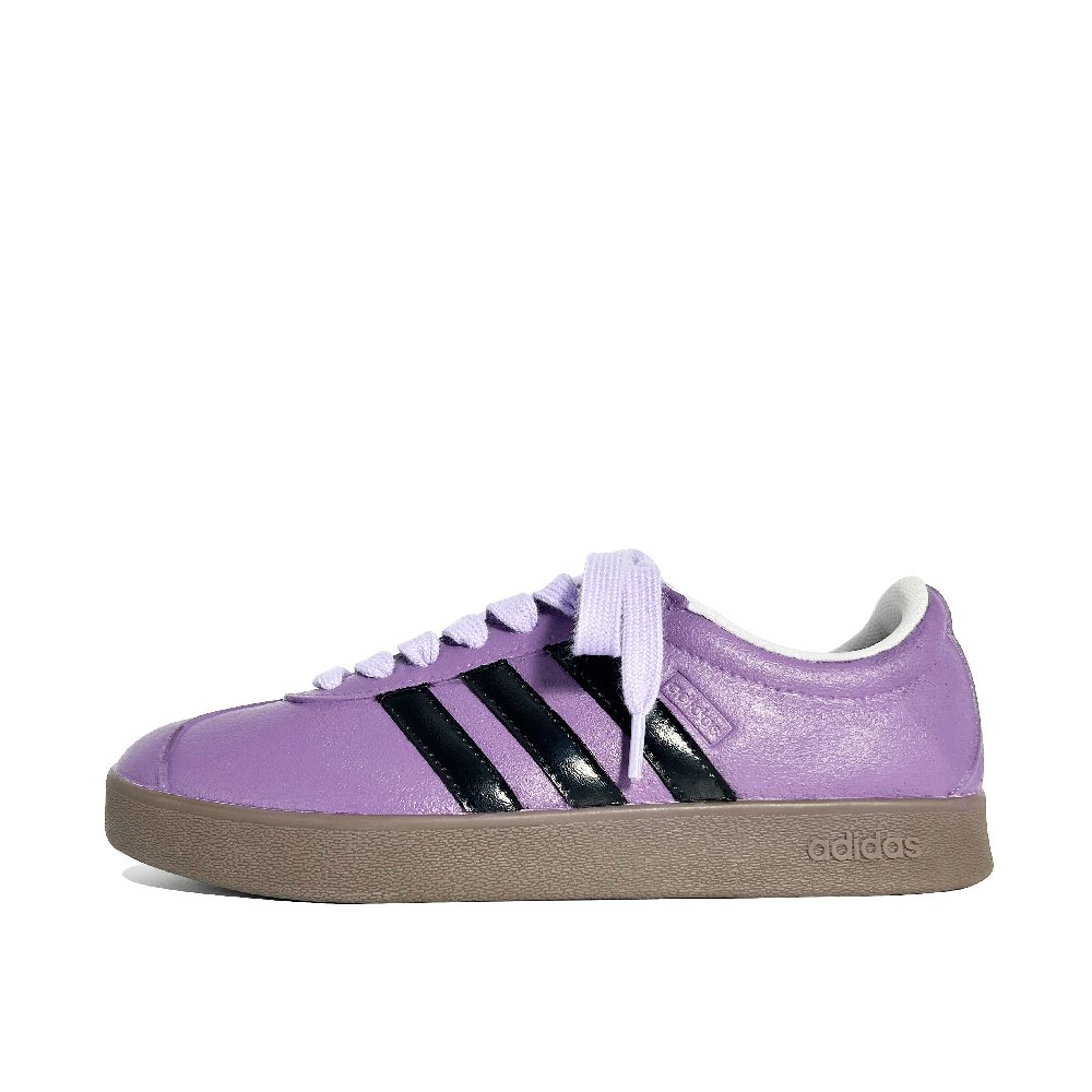 Adidas VL COURT 2.0 Lifestyle Taro Paste Boba Lightweight Low Top Skateboard Shoes Unisex Purple Black