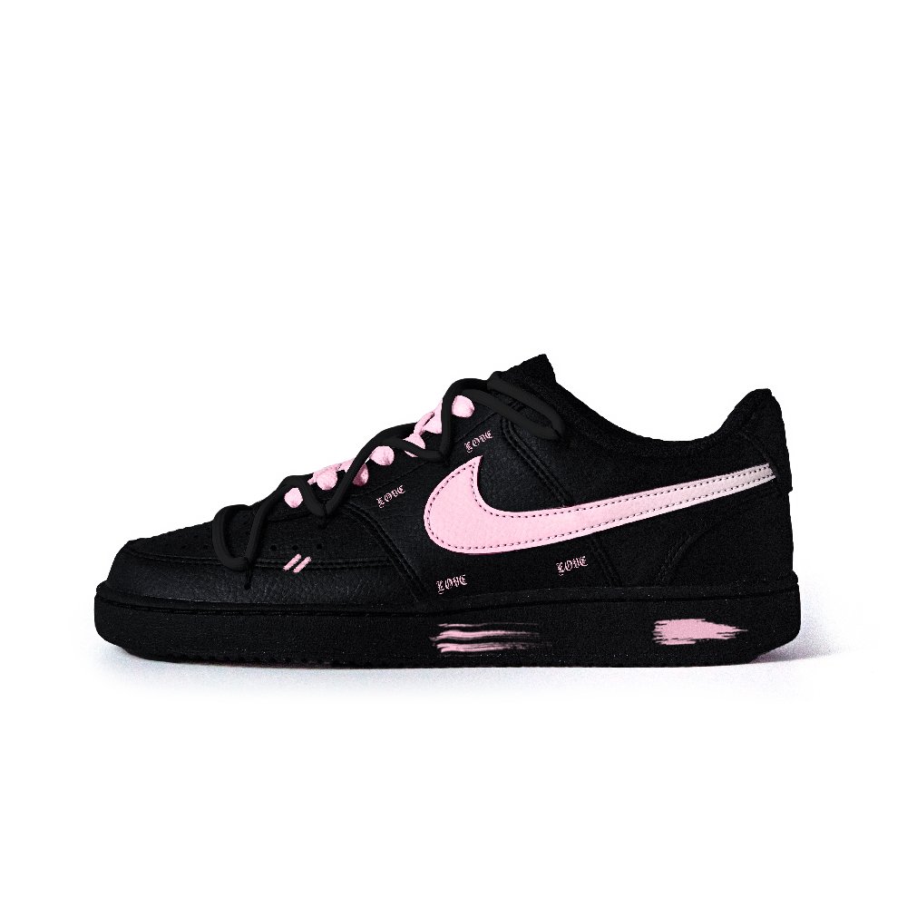 Nike Court Vision Light Encounter Anti Slip Wear Resistant Low Top Skateboard Shoes Unisex Black