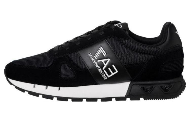 EMPORIO ARMANI Logo Printed Panelled Lace Up Sneakers