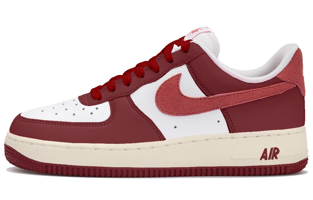 Nike Air Force 1 Anti Slip Wear Resistant Low Top Skateboard Shoes Women's White Red