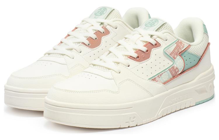 361° Wear-Resistant Breathable Slip-Resistant Low-Top Skateboard Shoes Women's White Pink