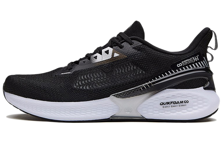 361° Flying Wing Slip Resistant Low Top Running Shoes Men's Obsidian Black