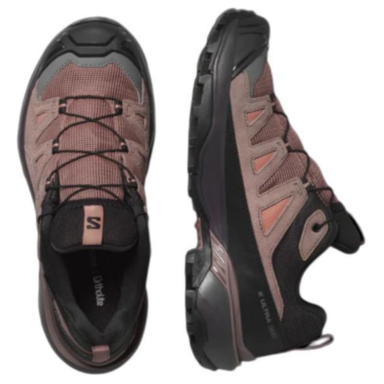 SALOMON X ULTRA 360 Anti-Slip Wear-Resistant Low-Top Trekking Shoes Women's Gray Black
