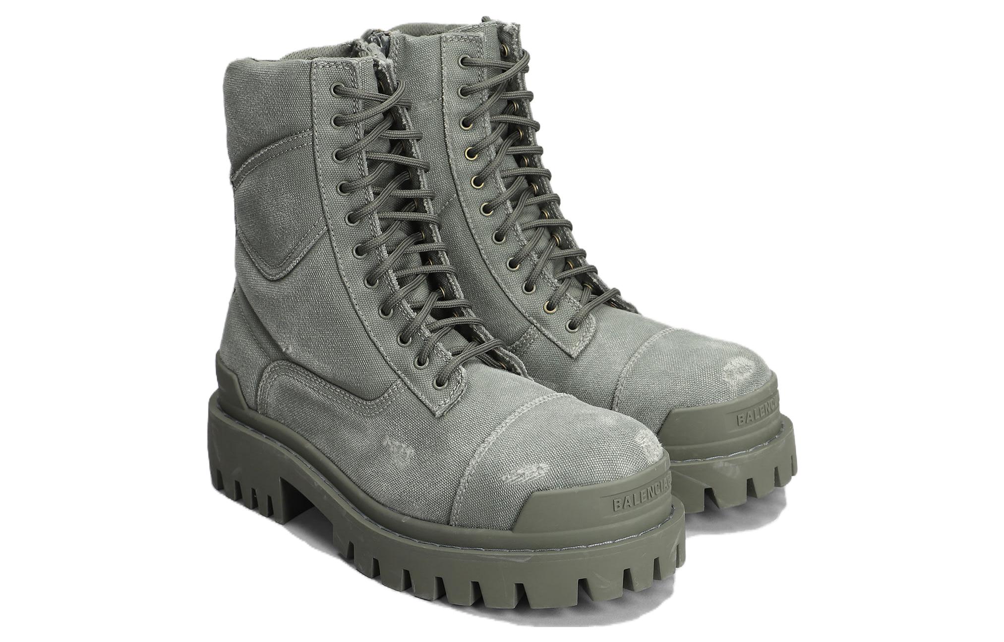 Balenciaga Combat Strike 20mm Boots 'Washed Grey Cotton' Women's купить в интернет-магазине Yoocart с быстрой доставкой по России.