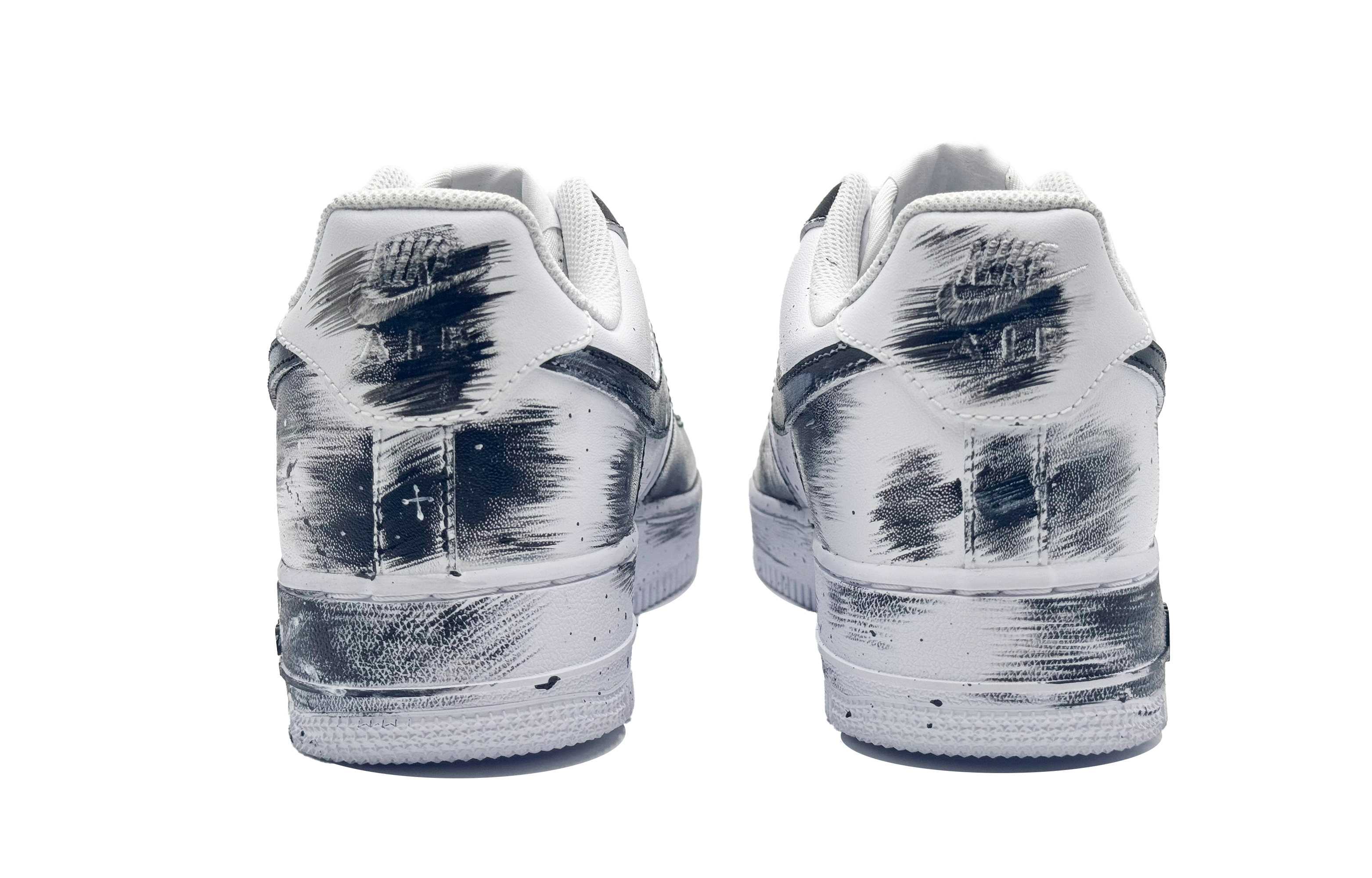 Nike Air Force 1 Street Artistic Low Top Skateboard Shoes Men's Black White купить в интернет-магазине Yoocart с быстрой доставкой по России.