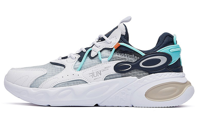 361° Dragon Eye 2.0 Slip-Resistant Breathable Lightweight Low-Top Casual Shoes Men's White Blue