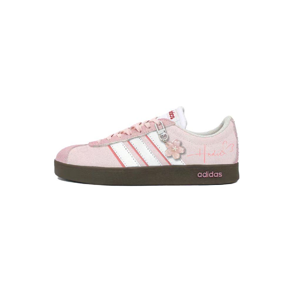 Adidas VL COURT 2.0 Cushioning, Wear Resistant Low Top Skateboard Shoes Unisex Pink