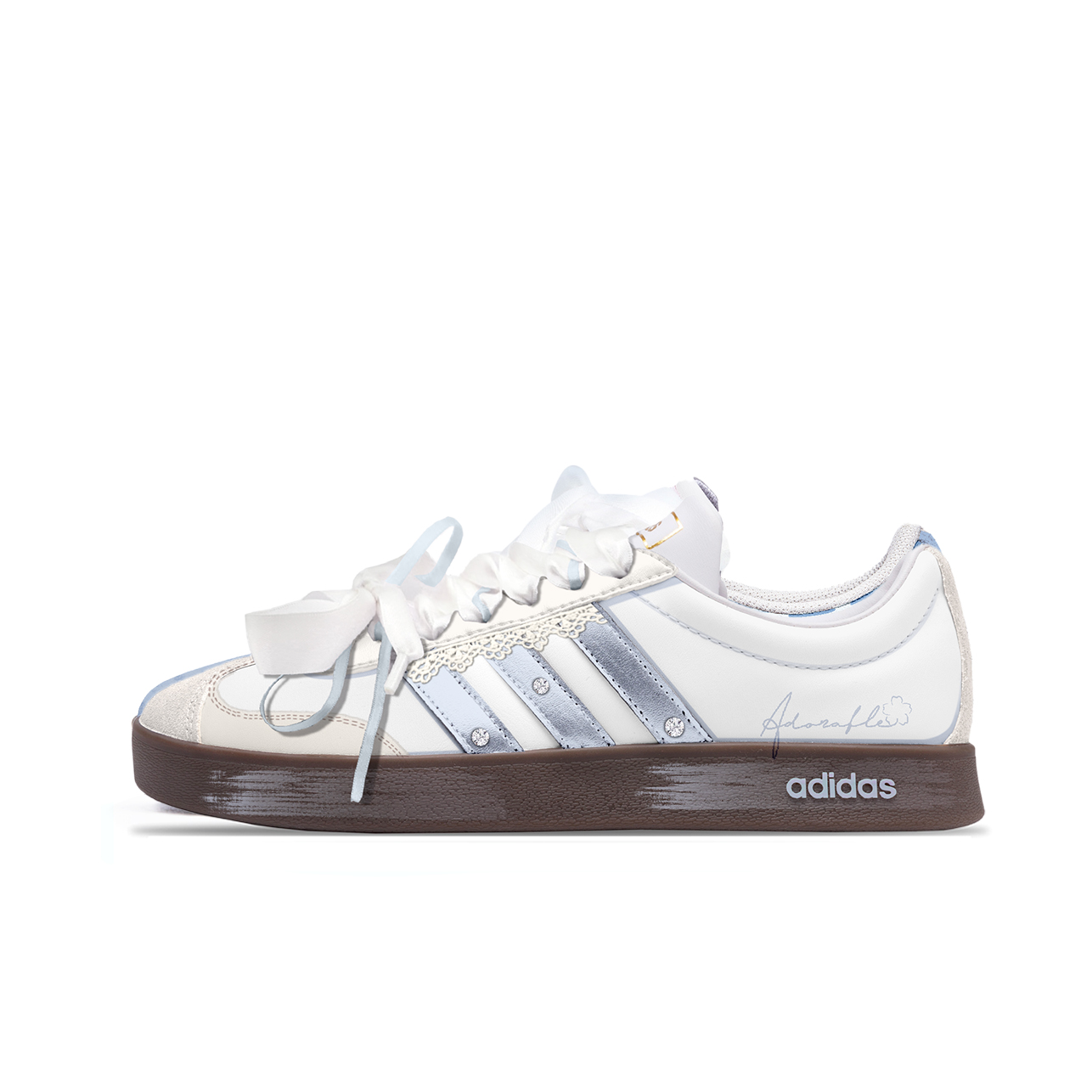 Adidas Neo VL Court 2.0 Blue Ocean Shock Absorbers Low Top Skateboard Shoes Unisex Gray Brown купить в интернет-магазине Yoocart с быстрой доставкой по России.