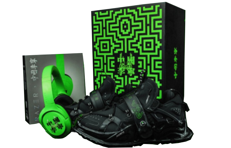 Razer x LiNing Pangu Halo Cushioning Slip Resistant Support Reflective Low Top Running Shoes Men's Black Box Included