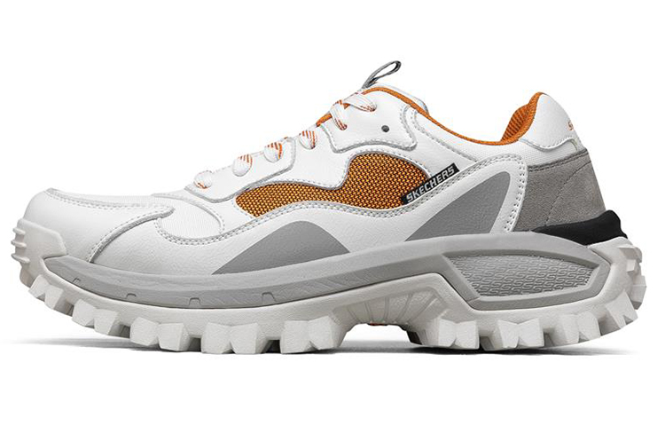 Skechers Running Shoes Men Low-Top Silver/Gray/Brown