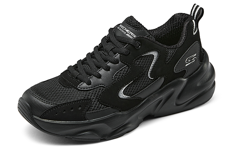 Skechers BOBS BAMINA 2 Cushioned Wear-Resistant Breathable Low-Top Chunky Sneakers Women's Black