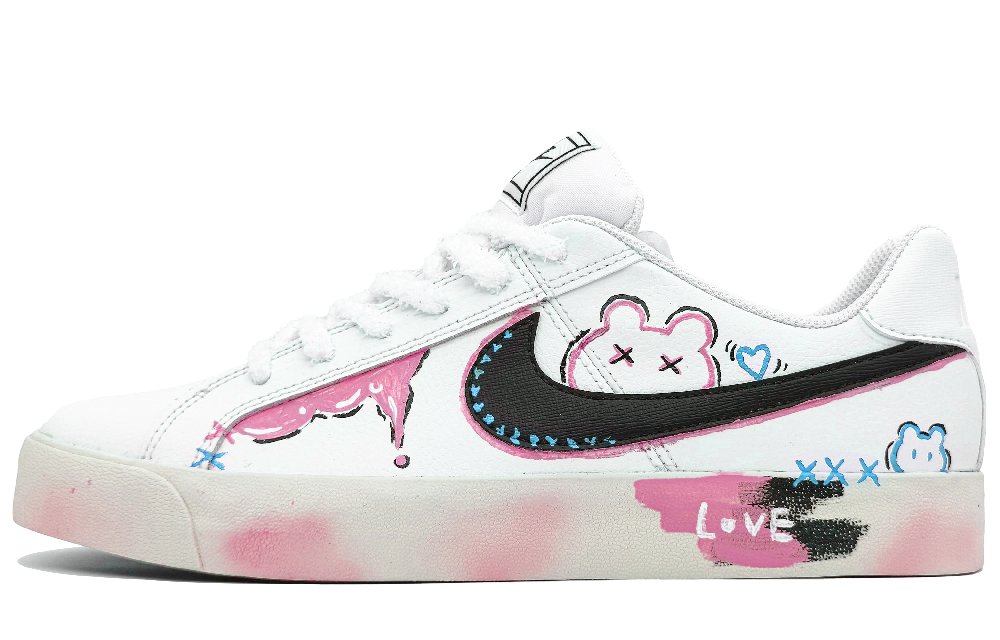 Nike Court Royale Non-slip Lightweight Low-Top Skateboard Shoes Unisex Cloud Pink