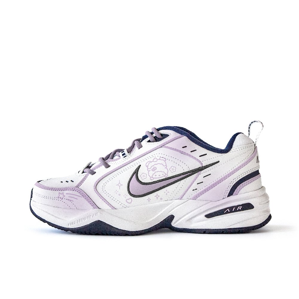 Nike Air Monarch 4 Anti Slip Wear Resistant Low Top Chunky Sneakers Unisex White