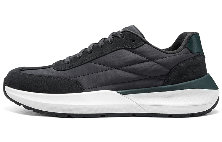 Skechers Global Jogger Wear-Resistant Low-Top Casual Shoes Men's Black Gray Color
