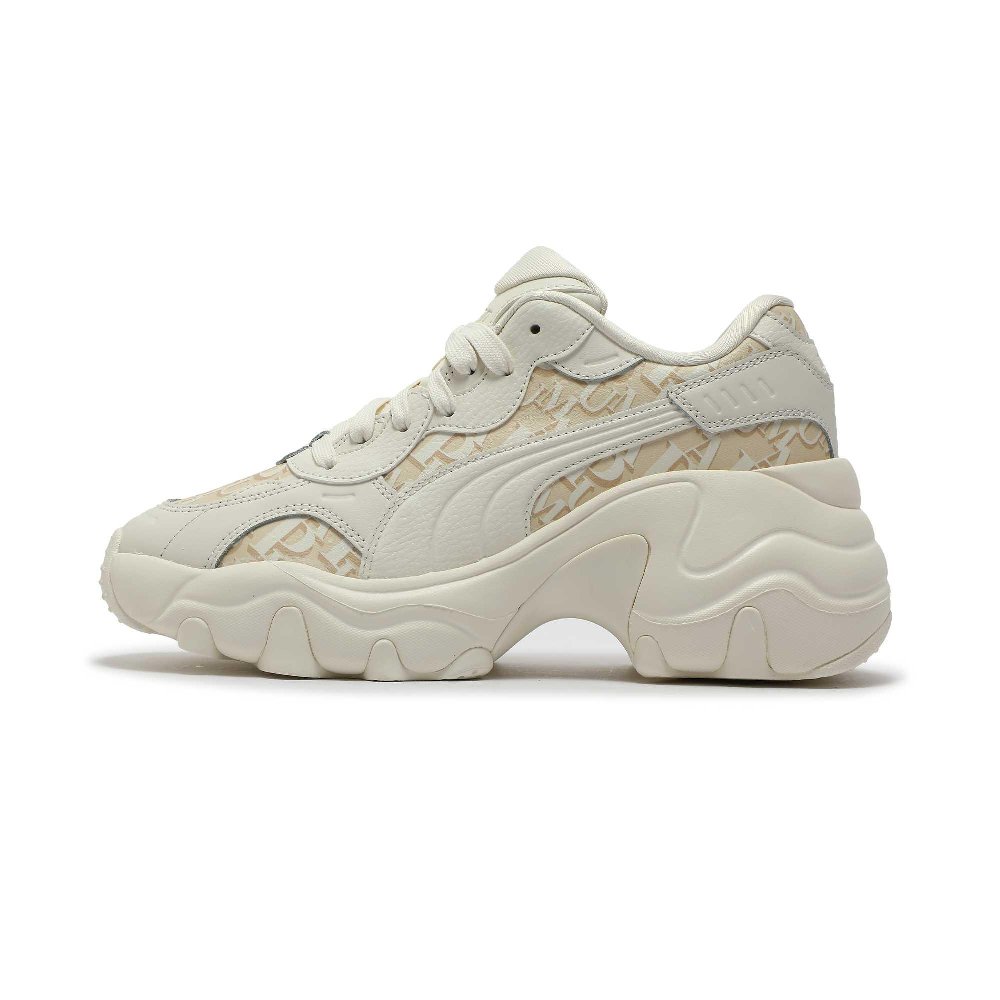 PUMA Pulsar Wedge Abrasion Resistant Mid Top Chunky Sneakers Women's Ecru