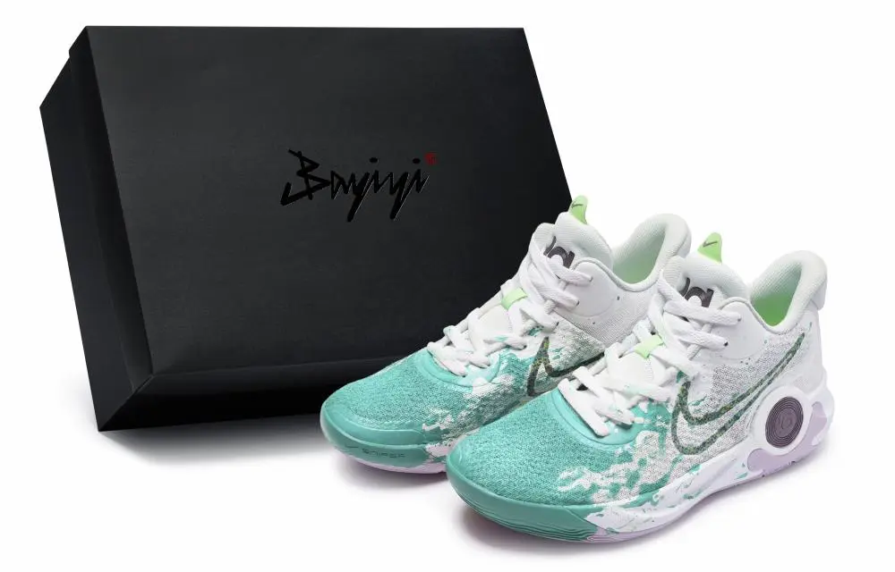 Nike KD Trey 5 IX Waterproof And Breathable Moisture Wicking Mid Top Vintage Basketball Shoes Unisex White Green