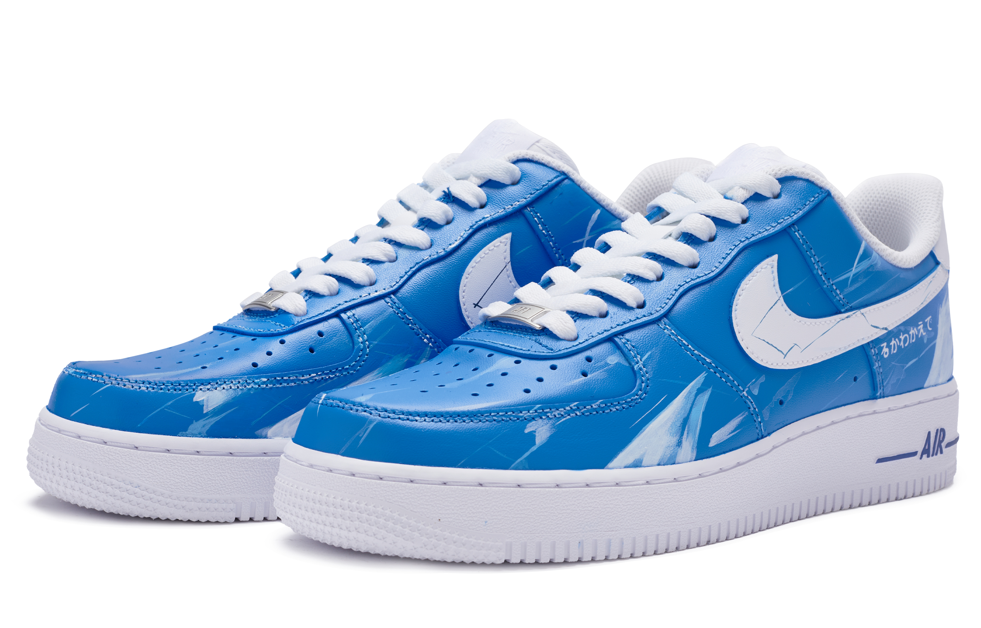 Nike Air Force 1 Low Top Skateboard Shoes Men's White Blue купить в интернет-магазине Yoocart с быстрой доставкой по России.