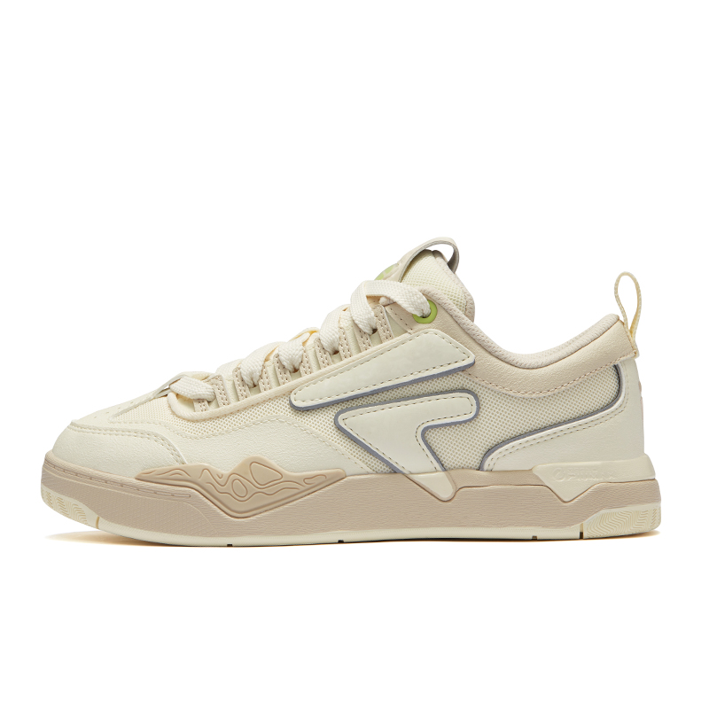FILA FUSION Nollie Quick-Drying Impact Resistance Low-Top Skateboard Shoes Women's White Brown