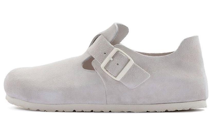 Birkenstock London Suede Leather Narrow Fit 'Antique White'