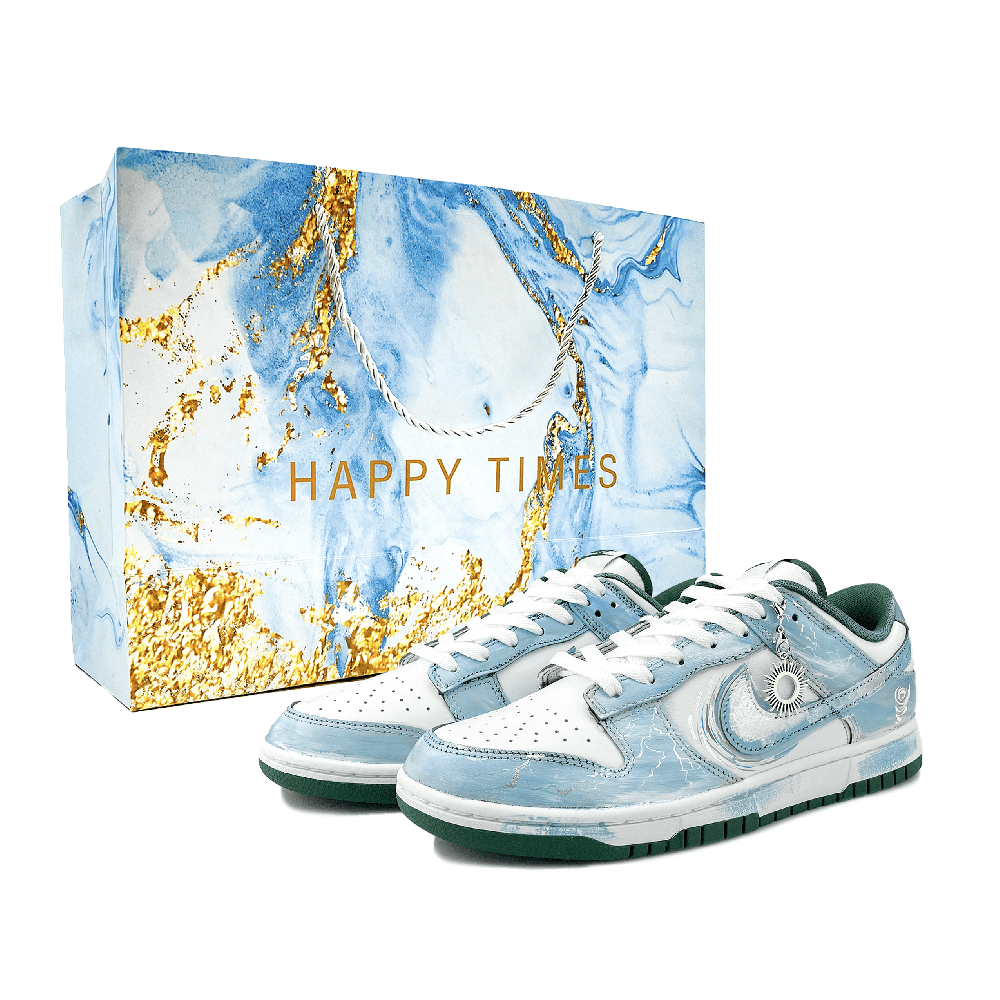 Nike Dunk Abrasion Resistant Low Top Skateboard Shoes Men's Gray White