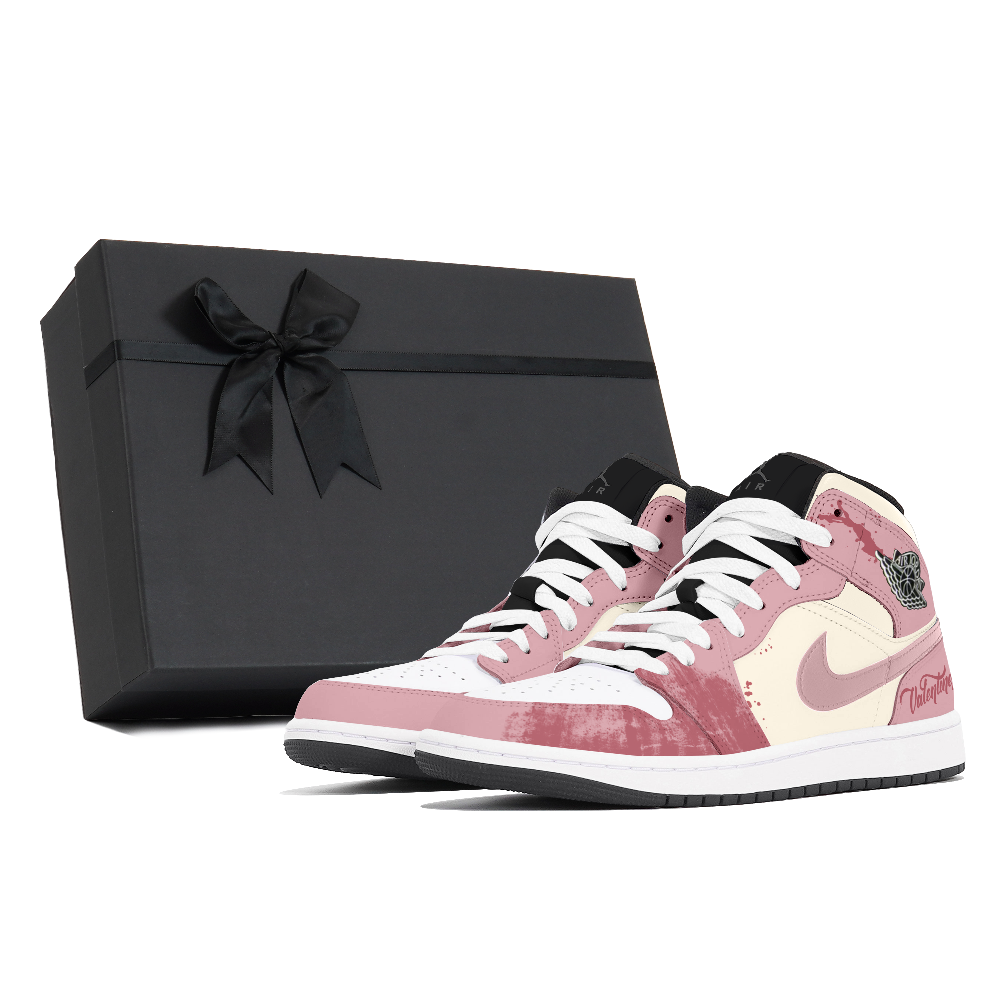 Jordan Air Jordan 1 Dust, Honey, Box Abrasion Resistant Mid Top Vintage Basketball Shoes Men's Pink