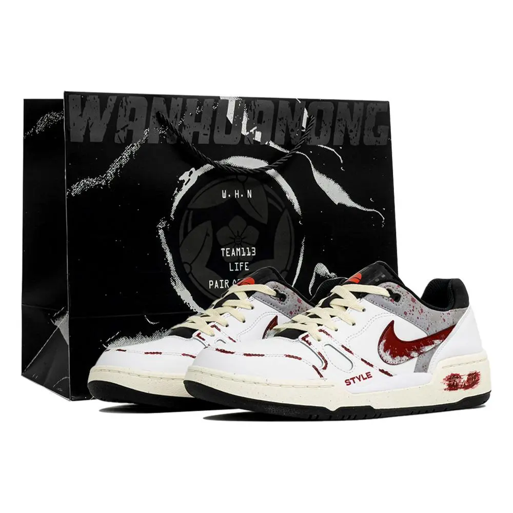 Nike Full Force Skateboard Shoes Men's Low top White/Black
