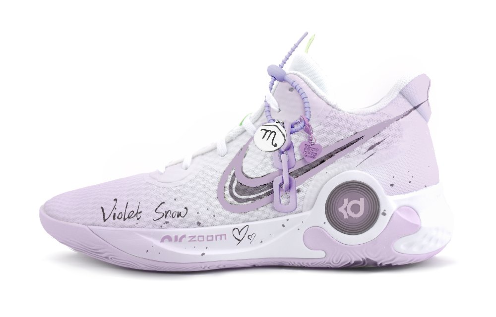Nike KD Trey 5 IX Timeless Violet Abrasion Resistant Mid Top Vintage Basketball Shoes Unisex Purple