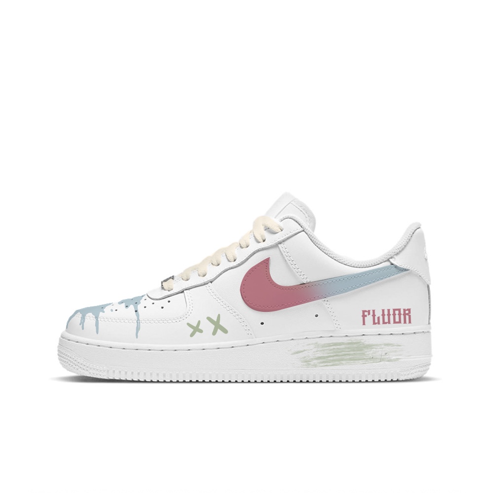 Nike Air Force 1 Low-Top Skateboard Shoes Women's Pure White
