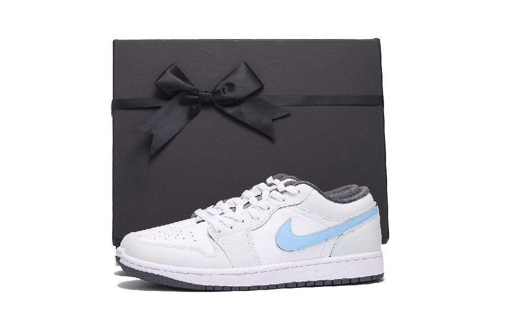 Jordan Air Jordan 1 Low Top Vintage Basketball Shoes Unisex Light Gray