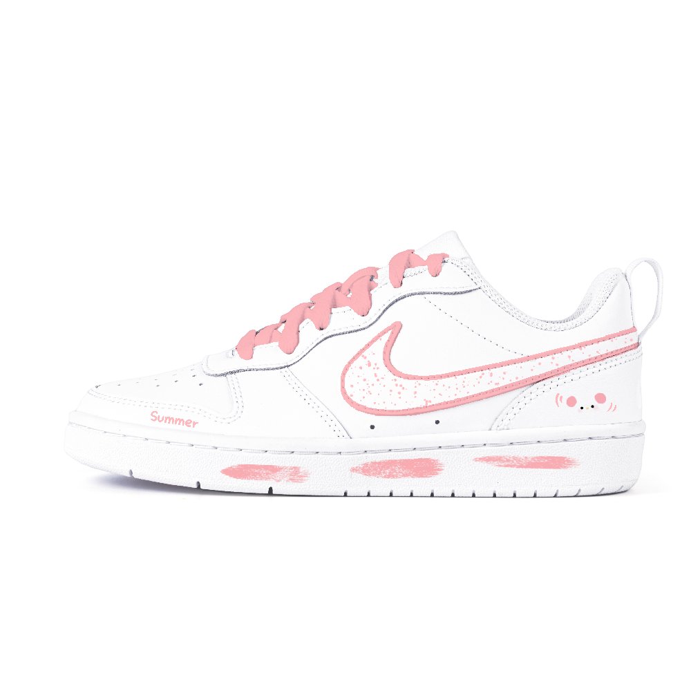 Nike Court Borough Yan Luo Yido Anti Slip Wear Resistant Low Top Skateboard Shoes Women's White