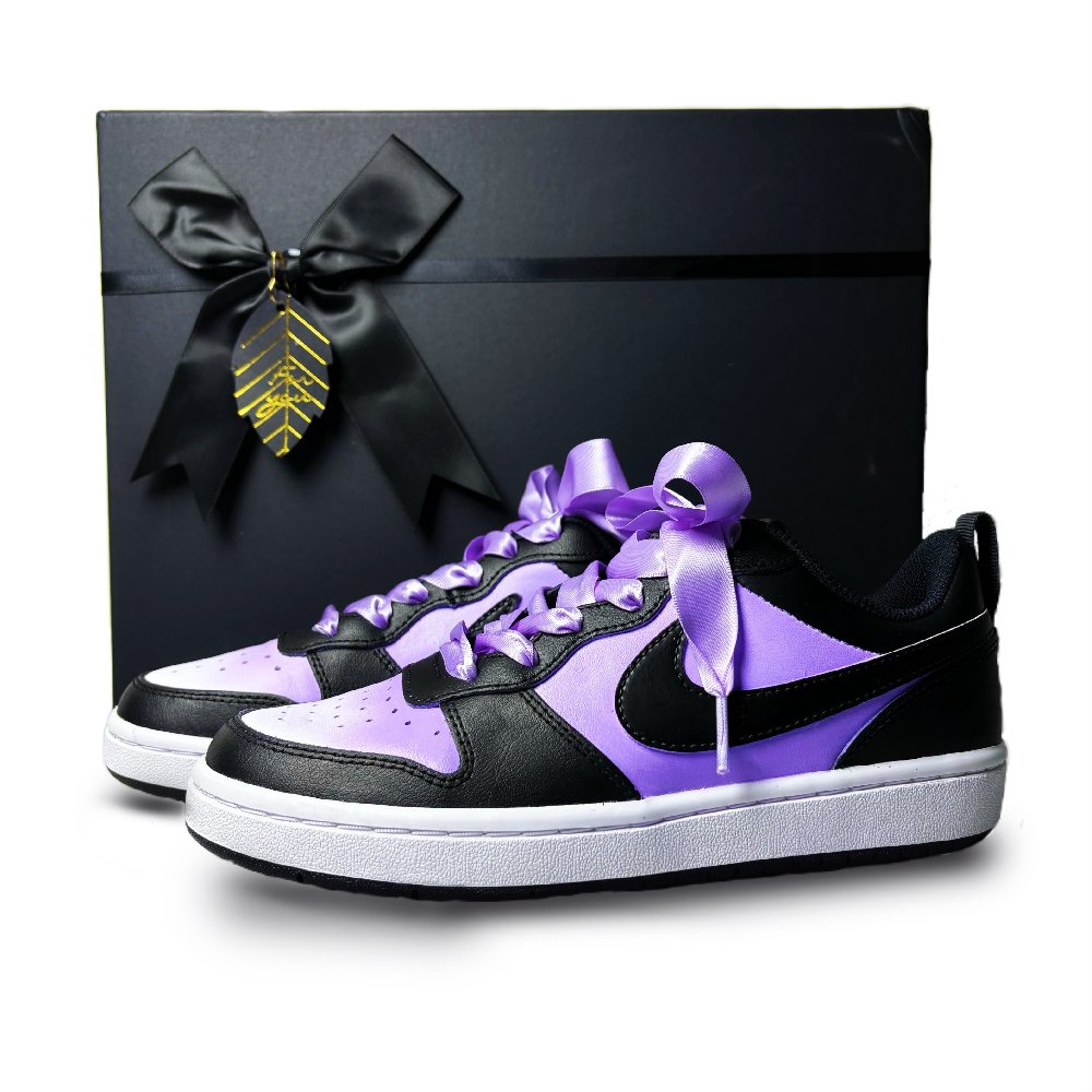 Nike Court Borough Lavender Love Box Versatile Everyday Gothic Sweet And Spicy Low-Top Skateboard Shoes Women's White
