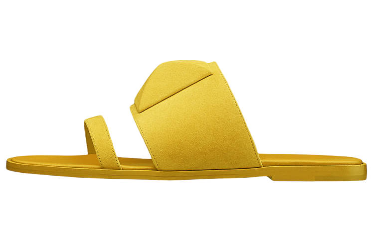 HERMES Caia Slide Slippers Women's Yellow