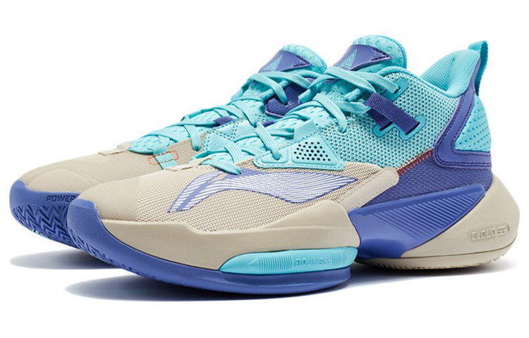 LiNing Power 8 Wear-Resistant Slip-Resistant Mid-Top Performance Basketball Shoes Men's Light Blue купить в интернет-магазине Yoocart с быстрой доставкой по России.