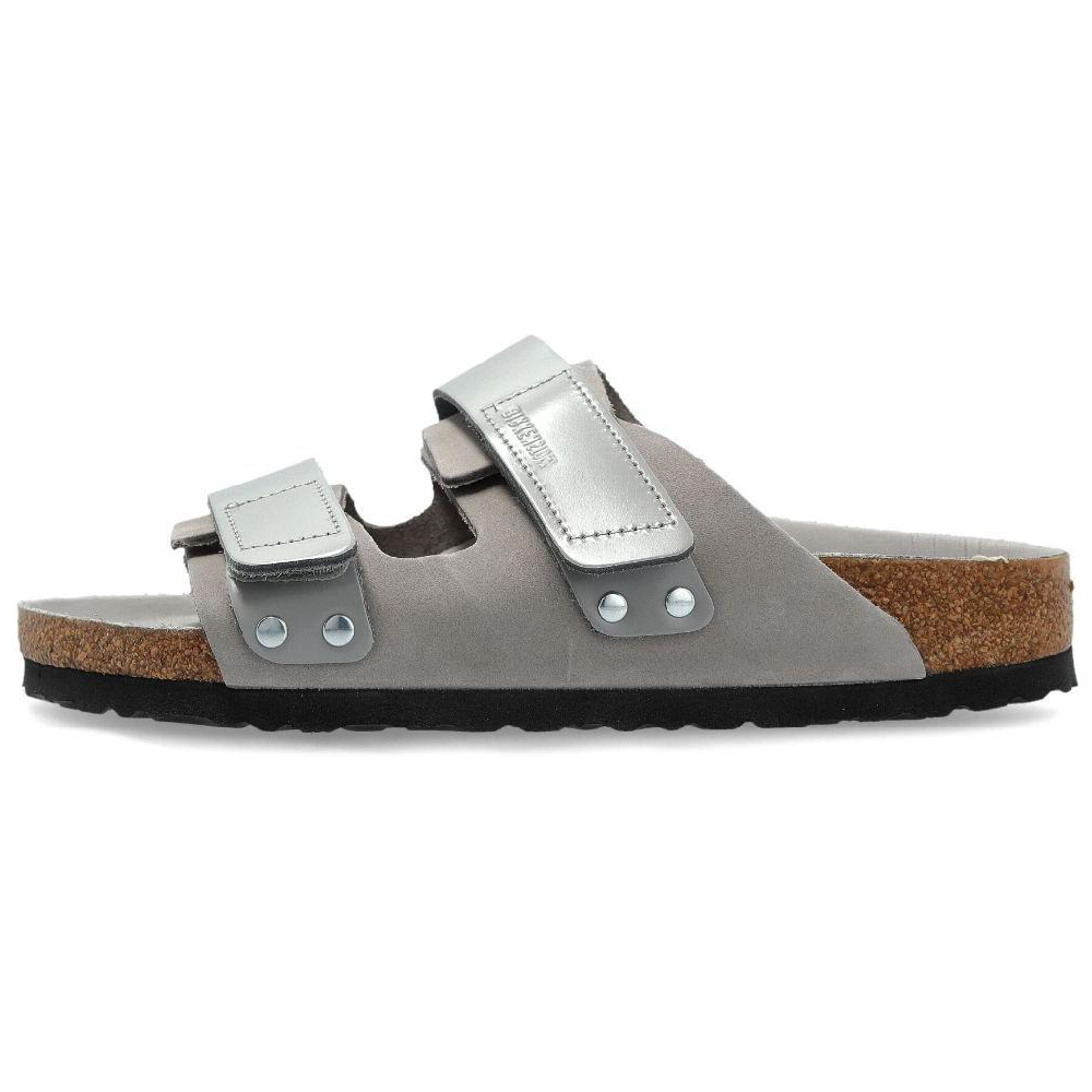 Birkenstock Uji Rubber Sole Slip Resistant Slide Slippers Women's Silver Gray