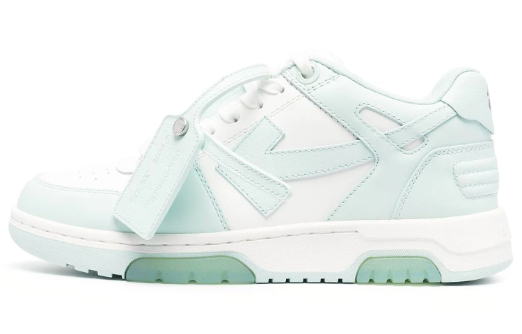 OFF WHITE Out Of Office Low Top Sneaker 'White Teal' Women's